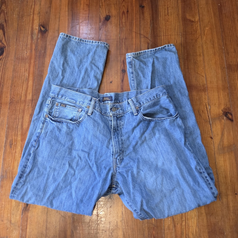 Polo Ralph Lauren Men's Hampton Relaxed Straight Blue Jeans